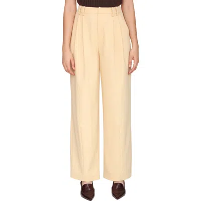 Avec Les Filles Wide Leg Barrel Trousers In Neutral