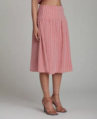 Avec Les Filles Women's A-line Midi Skirt In Multi