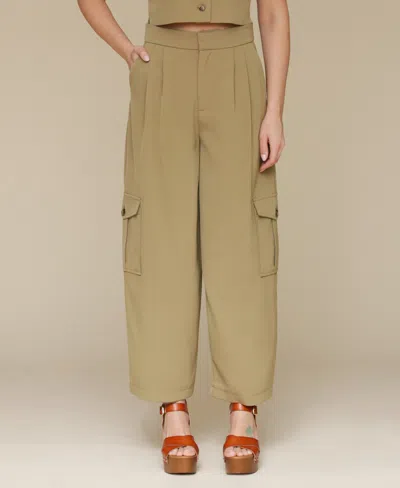 AVEC LES FILLES WOMEN'S BARREL-LEG CARGO PANTS