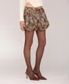 Avec Les Filles Bubble Hem Miniskirt In Multi