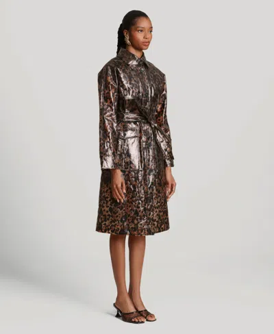 Avec Les Filles Women's Center Front Belted Trench Coat In Multi