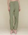 Shop Avec Les Filles Women's Crochet-trim Soft Utility Jogger Pants In Tea Tree