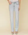 Avec Les Filles Women's Diamante Straight-leg Jeans In Holly Blue
