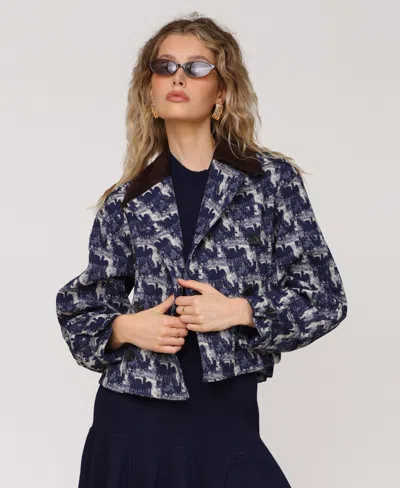 Avec Les Filles Women's Double-breasted Boxy Jacket