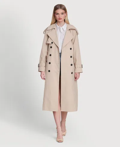 Avec Les Filles Women's Double Breasted Maxi Trench Coat In Neutral