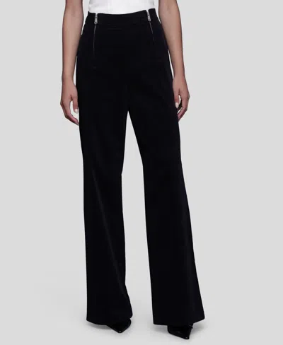 Avec Les Filles Women's Double-zipper Wide-leg Pants In Black