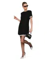 Avec Les Filles Women's Embellished A-line Dress In Black