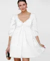 Avec Les Filles Women's Embellished A-line Dress In White