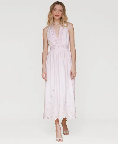 Avec Les Filles Women's Embroidered Cotton Midi Dress