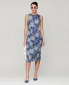 Avec Les Filles Women's Embroidered Floral Denim Midi Dress
