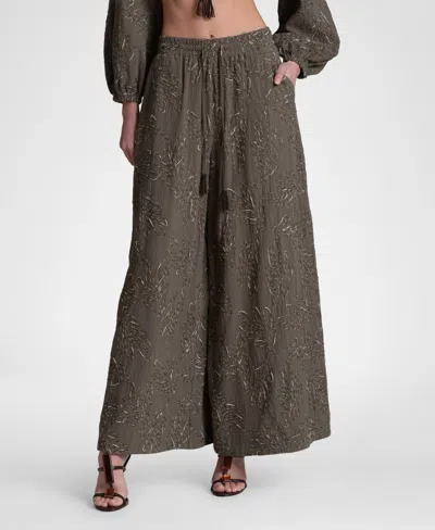 Avec Les Filles Women's Extreme Wide-leg Palazzo Pants In Green