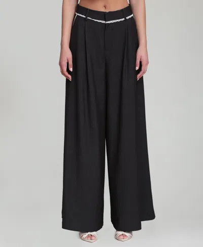 Avec Les Filles Women's Extreme Wide-leg Trousers In Black