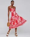 Avec Les Filles Women's Fit & Flare Floral-print Dress