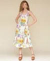 Avec Les Filles Women's Fit & Flare Floral-print Dress In Black Flower Press