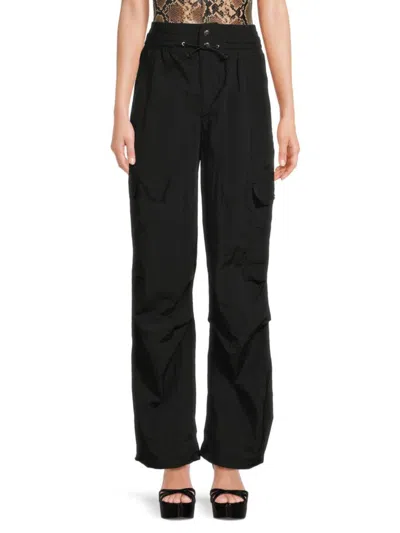 Avec Les Filles Women's High Rise Cargo Pants In Black