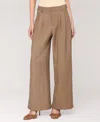 Avec Les Filles Women's High Rise Side-stripe Pleat-front Pants In Brown