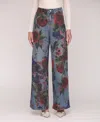 Avec Les Filles Printed High-rise Wide-leg Jeans In Multi
