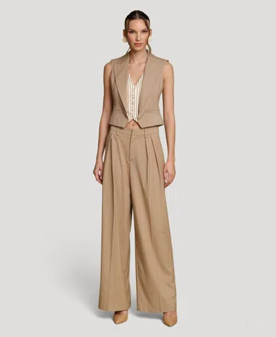 Avec Les Filles Women's High-rise Wide Leg Trousers In Neutral