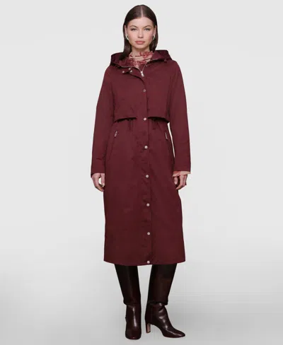 AVEC LES FILLES WOMEN'S HOODED CANVAS MAXI COAT