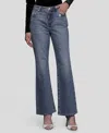 Avec Les Filles Women's Mid Rise Bootcut Jeans In Blue