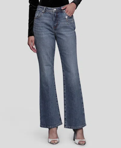 AVEC LES FILLES WOMEN'S MID RISE BOOTCUT JEANS