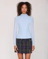 Avec Les Filles Women's Mock Neck Top In Blue