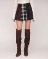 Avec Les Filles Women's Multi-pattern Pleated Mini Skirt In Multi