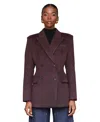 Avec Les Filles Hourglass Blazer Coat In Purple