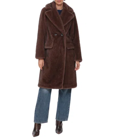 Avec Les Filles Women's Notched-collar Faux-fur Coat In Fawn