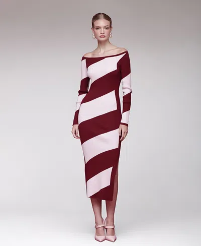 Avec Les Filles Women's Off-the-shoulder Midi Sweater Dress In Neutral