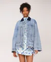 Avec Les Filles Women's Oversized Patch Pocket Chore Jacket