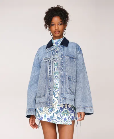 Avec Les Filles Women's Oversized Patch Pocket Chore Jacket