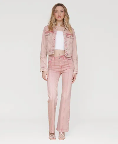 Avec Les Filles Women's Pintucked Flared Jeans