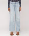 Avec Les Filles Women's Pleat-front Wide-leg Jeans In Blue