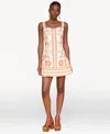 Avec Les Filles Sweetheart Fit & Flare Minidress In Neutral