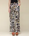 Avec Les Filles Womens Linen Blend Cropped Vest Printed Linen Blend Cargo Pants In Bali Garden