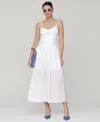 Avec Les Filles Women's Rosette-trim Drop-waist Midi Dress In White