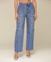 Avec Les Filles Women's Straight Leg Carpenter Jeans In Swan Wash