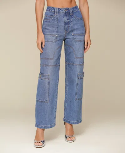 Avec Les Filles Women's Straight Leg Carpenter Jeans In Swan Wash