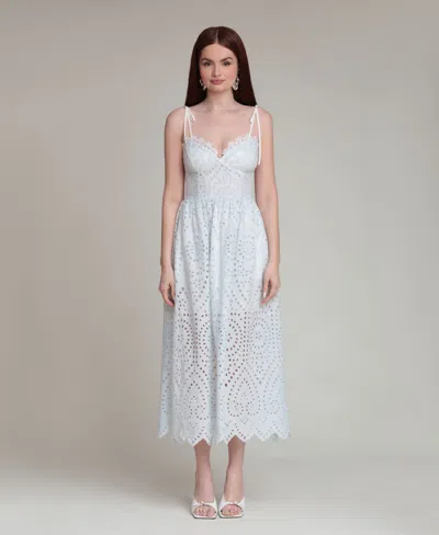 Avec Les Filles Women's Sweetheart Neck Midi Dress In White