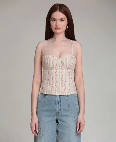Avec Les Filles Women's Sweetheart Neck Mini Top In Neutral
