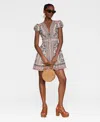 Avec Les Filles Women's Tie-front Fit & Flare Dress In Multi