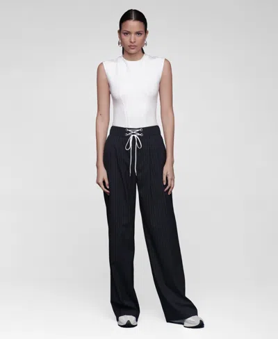 Avec Les Filles Women's Wide Leg Trousers In Blue