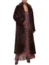 Avec Les Filles Women's Notched-collar Faux-fur Maxi Coat In Gold