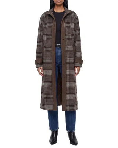 Avec Les Filles Wool-blend Cape Coat In Brown