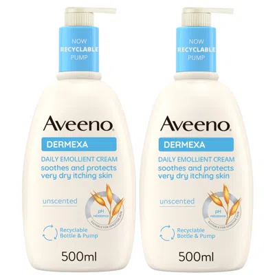 Aveeno Dermexa Cream Duo For Very Dry Itchy Skin 1l Mega Bundle In White