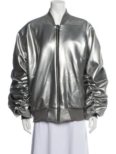 Pre-owned Avellano Bomber Jacket In Gray