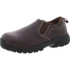 Avenger Flight Low Slip On Womens Slip Resistant Leather Work & Safety Shoes In Brown