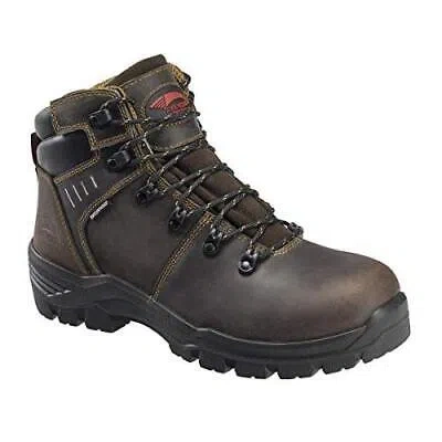 Pre-owned Avenger Men's 6-inch Foundation Composite Toe Waterproof Boots Brown - A7401, Br