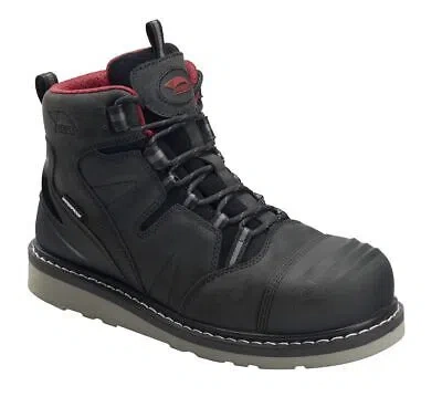 Pre-owned Avenger Men's 6-inch Wedge Carbon Toe Waterproof Work Boots Black - A7502, Black
